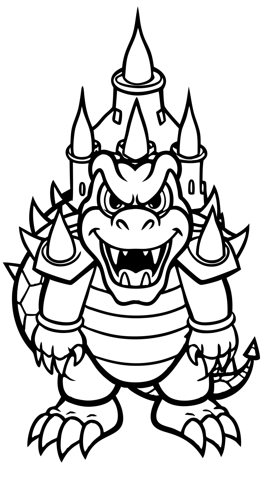 dark bowser coloring page